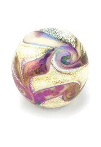 Bolvormige mini urn van kristalglas 'Elements'