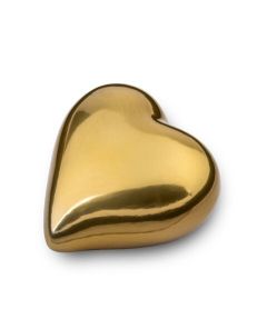 Keramische mini urn 'Een hart van goud'