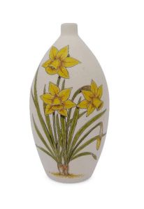 Handbeschilderde mini urn 'Narcissen'