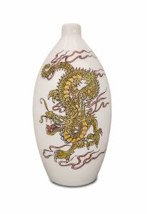 Handbeschilderde mini urn 'Chinese draak'