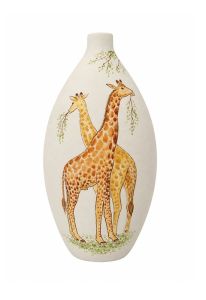 Handbeschilderde mini urn 'Giraffen'