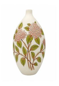 Handbeschilderde mini urn 'Hortensia' roze