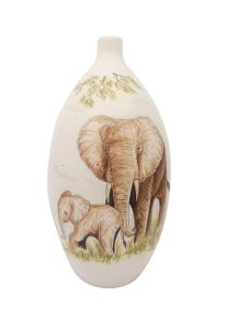Handbeschilderde mini urn 'Olifant'