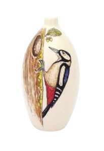Handbeschilderde mini urn 'Specht'