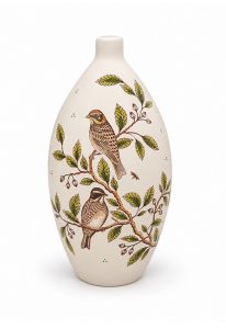 Handbeschilderde mini urn 'Vogels'