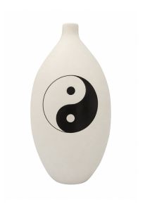 Handbeschilderde mini urn 'Yin Yang'