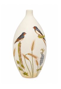 Handbeschilderde mini urn 'Zwaluwen'