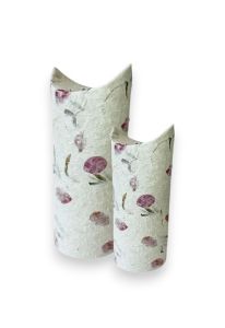 Strooikoker van biologisch afbreekbaar mulberry papier met bougainvillea bloemen