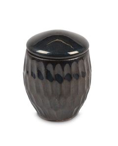Mini urn van keramiek - brons
