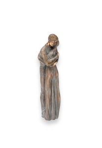 Mini urn 'Omarming' van brons - Liefde die blijft verbinden
