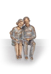Mini urn 'Paar' van brons - Voor altijd met elkaar verbonden