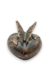 Mini urn hart met vlinder