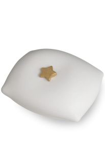 Kussenurn wit met goudkleurig sterretje