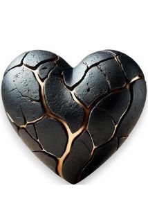 LEGEND Fractured Heart - Handgemaakte bronzen urn