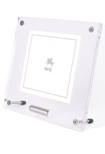 Fotolijst mini urn van plexiglas met buisje voor asbewaring
