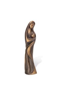Mini urn Maria met kind van brons - Eeuwige moederliefde
