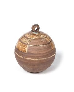 Mini urn keramiek bol bruin