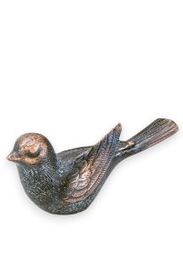 Mini vogel urntje van brons - Symbool van vrijheid en liefde