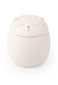 Witte poezen urn