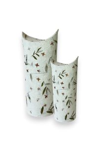 Biologisch afbreekbare strooikoker van mulberry papier met sterrenbloemen