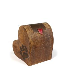 Hartvormige dieren urn met pootafdruk