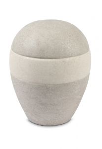Porseleinen urn 'Planet' tortora-crème