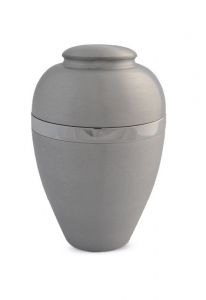 Aluminium urn satijn met ring