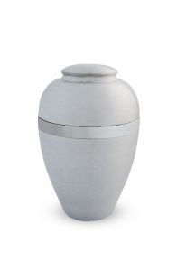 Aluminium mini urn satijn met ring | SALE