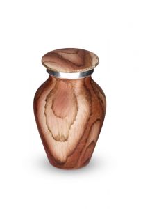 Aluminium mini urn 'Elegance' met houtlook