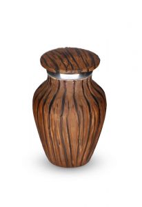 Aluminium mini urn 'Elegance' met houtlook