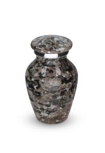 Aluminium mini urn 'Elegance' met steenlook
