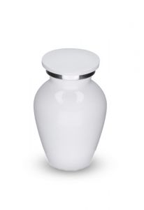 Aluminium mini urn 'Elegance' hoogglans wit
