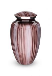 Aluminium urn 'Elegance' met roze strepen