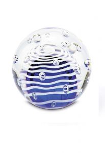 Bolvormige mini urn van kristalglas 'Universe'