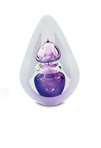 As-druppel urn van kristalglas 'Orion'
