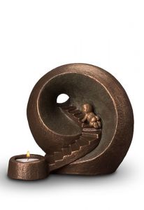 Baby urn 'Oneindige tunnel' met kaarshouder