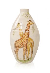 Handbeschilderde urn 'Giraffen'