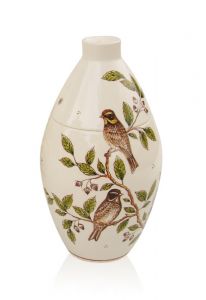 Handbeschilderde mini urn 'Vogels'