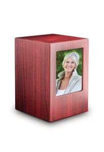 Mahoniekleurige fotolijst box urn (MDF)