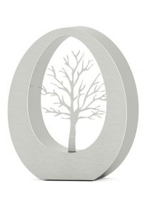 RVS mini urn 'Oval tree'