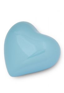 Hartvormige mini urn blauw