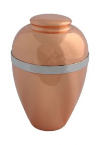 Bronzen mini urn hoogglans met ring