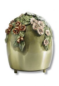 Bronzen urn 'Bloemen' 