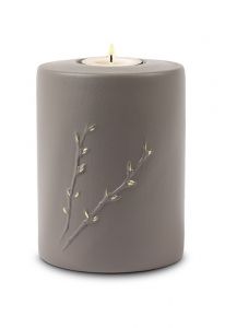 Kaarshouder mini urn 'Rondo' grijs