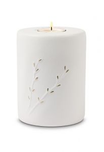 Kaarshouder mini urn 'Rondo' wit