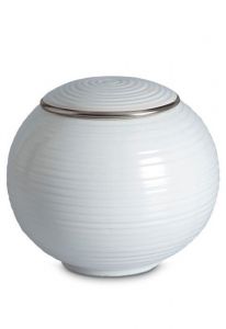 Urn porselein 'Sfera' - Platinumkleurige rand