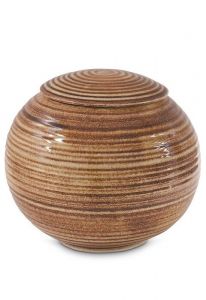 Urn porselein 'Sfera' - Roestbruin - handgeschilderd