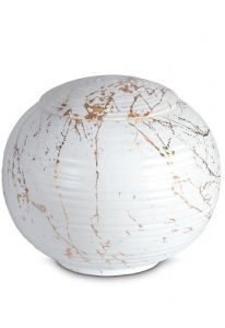 Urn porselein 'Sfera' - Carrara marmer met goudkleurige aders motief