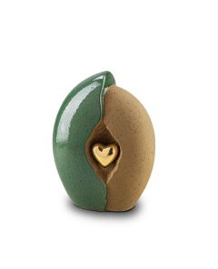 Keramische mini urn 'Hart'