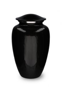 Zwarte urn 'Elegance' met parelmoerachtige afwerking